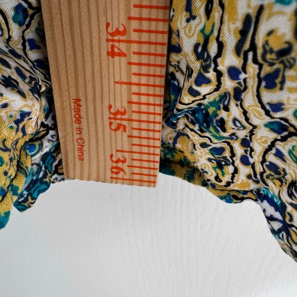 NWT One World Knee-Length Boho Floral Dress Tassels Smocking Women’s L - Picture 11 of 11